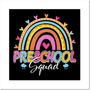 Back To School Preschool Squad Rainbow Teachers Posters and Art